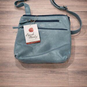 Osgoode MarleyBlue leather cross body bag MRSP 185